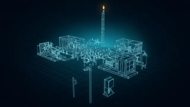 Edge AI on Remote Industrial Sites – Uses, Hardware and Power - 3D Wireframe Animation