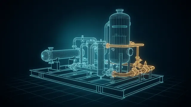 Fuel Gas Conditioning Skids – What They Do and Why Engines Need Them - 3D Wireframe Animation