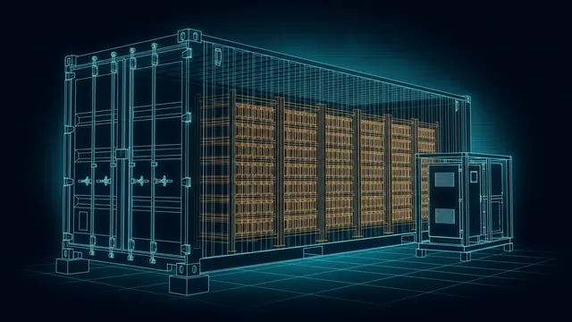 How Much Does Battery Storage Cost per MWh? – Utility-Scale Prices - 3D Wireframe Animation