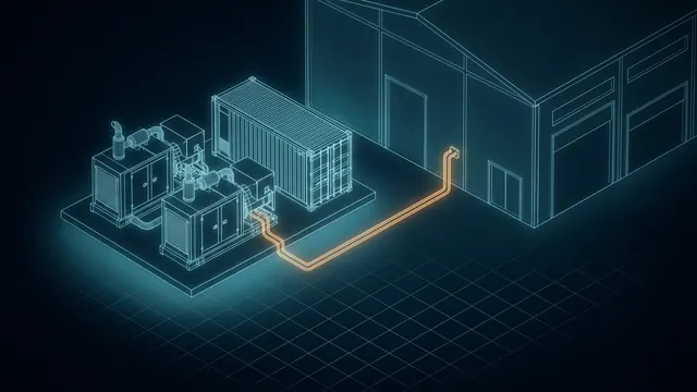 What Is Energy-as-a-Service? – Who Owns and Runs On-Site Power - 3D Wireframe Animation