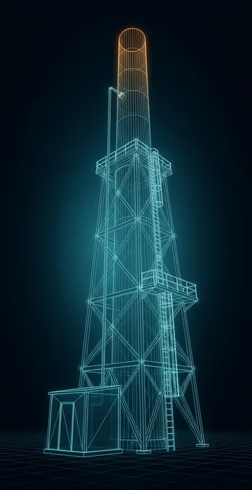 Do You Need an Air Permit for On-Site Generators? - 3D Wireframe Animation