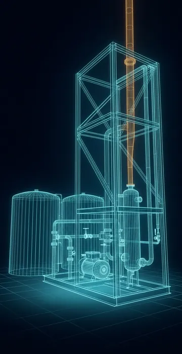 Flaring vs Venting – Which Is Worse for Methane Emissions? - 3D Wireframe Animation