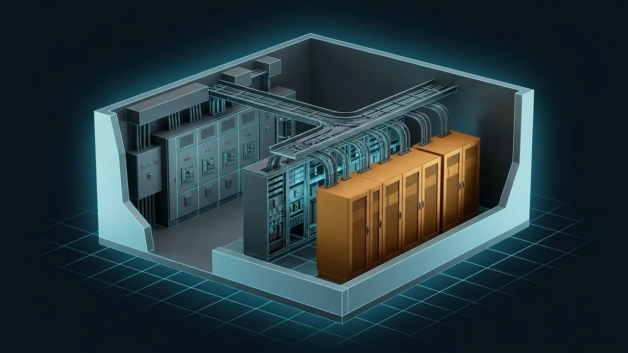 How Does Power Flow Through a Data Center? – Utility to Rack - 3D Cutaway Animation