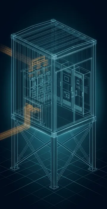 How Much Does a Data Center Cost per MW? – Shell, Power, Cooling - 3D Wireframe Animation