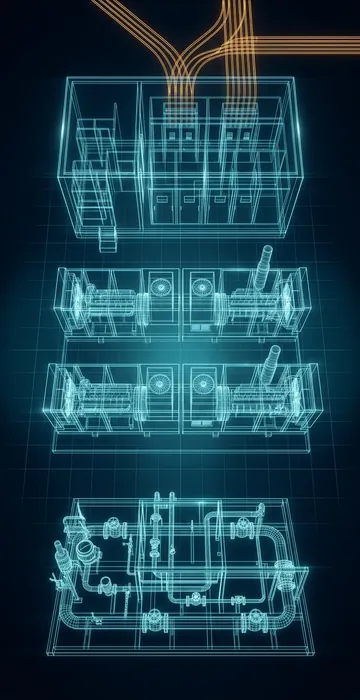 How to Design an Off-Grid Power System – A Step-by-Step Primer - 3D Wireframe Animation
