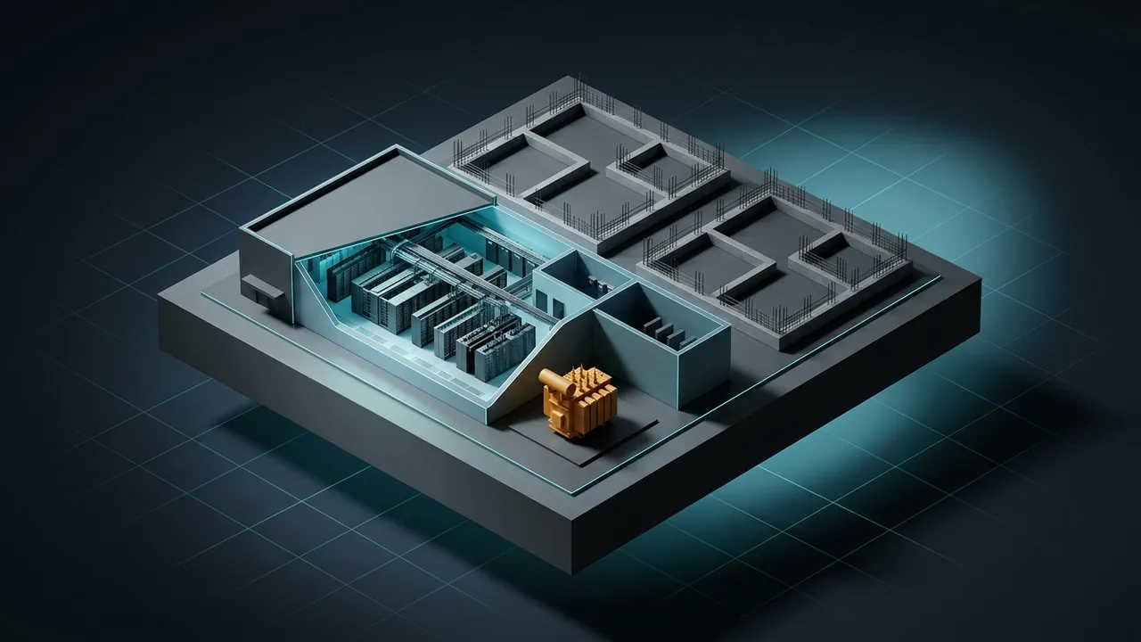 How to Read a Data Center Announcement – MW, Phases and What Gets Built - 3D Cutaway Animation