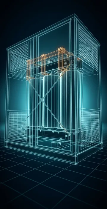 Power Quality for Data Centers – Frequency, Voltage and Harmonics - 3D Wireframe Animation