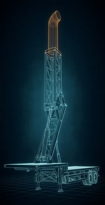 What Are Mobile Gas Turbines? – Trailer-Mounted Power Explained - 3D Wireframe Animation