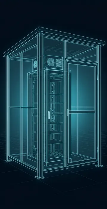 What Is a Micro Data Center? – Small Sites, Full Protection - 3D Wireframe Animation