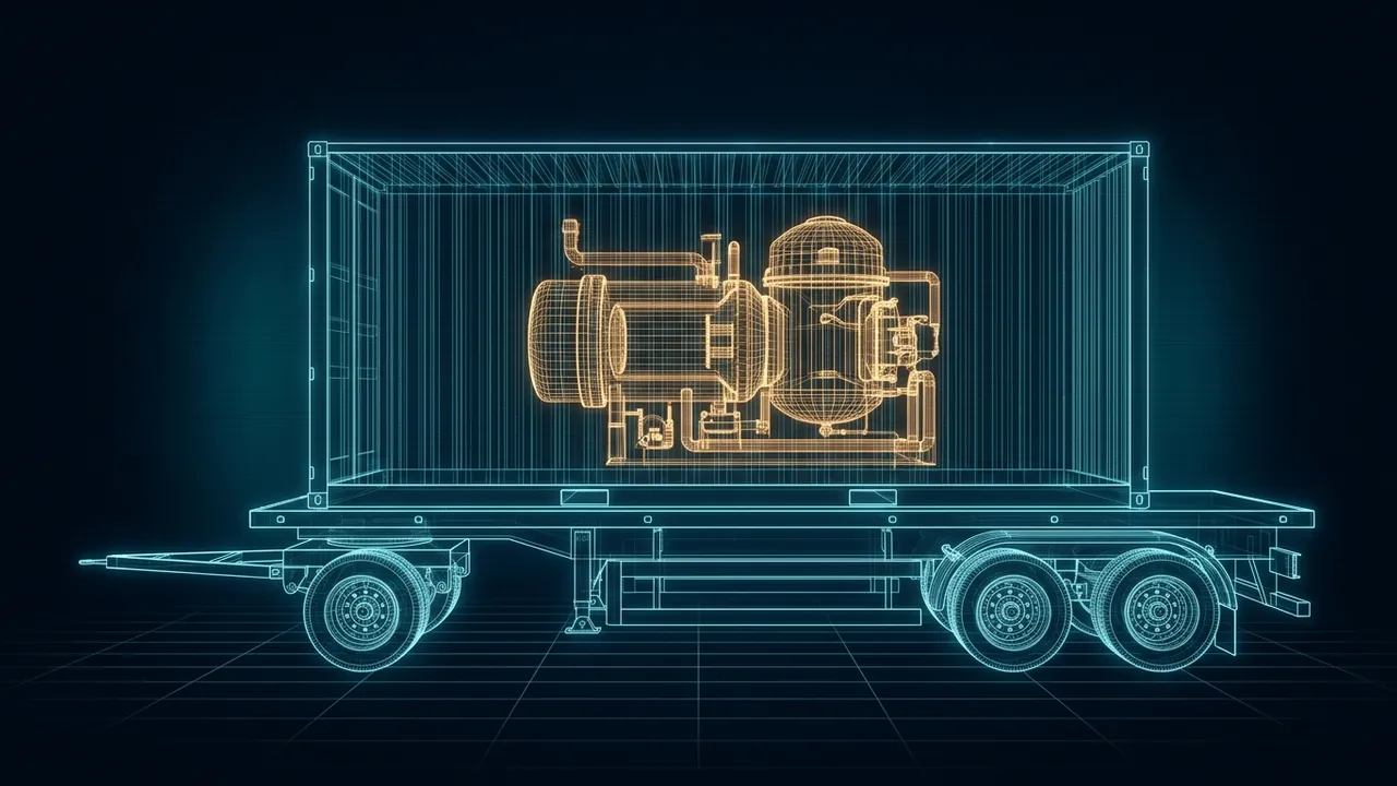 What Is a Microreactor? – Nuclear Power for Remote Sites - 3D Wireframe Animation