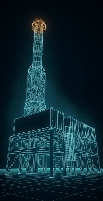 What Is a Neocloud? – GPU Cloud Providers and Their Power Needs - 3D Wireframe Animation