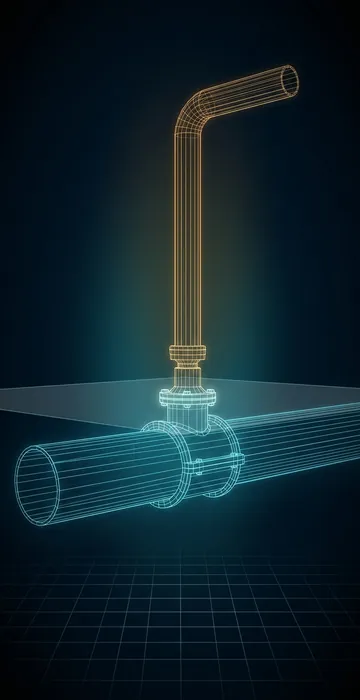 What Is a Pipeline Lateral? – Getting Gas to a New Site - 3D Wireframe Animation