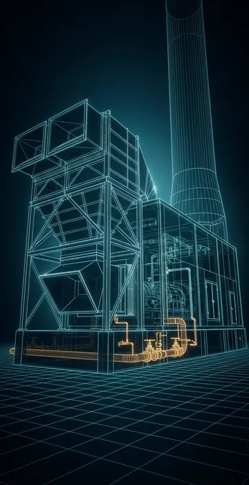 Why Are Data Centers Turning to Natural Gas? – Speed, Firm Power, Trade-Offs - 3D Wireframe Animation